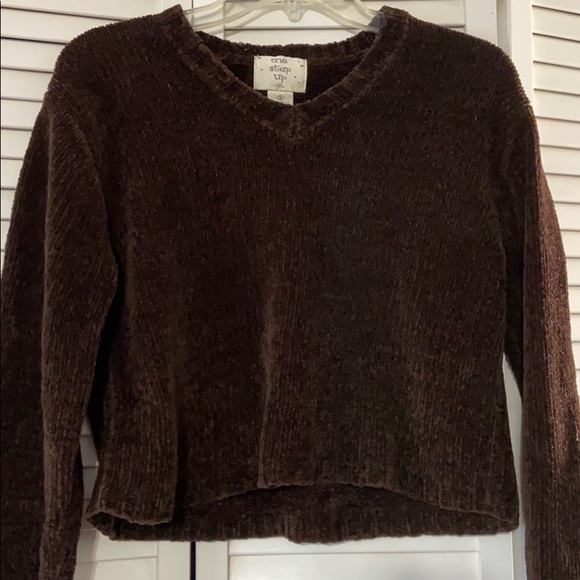 One Step Up CHENILLE Cropped Sweater S - Picture 5 of 11